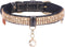 PetsHome Cat Collar, Dog Collar, Bling Rhinestones, Premium PU Leather with Pendant, Adjustable for Cat and Small Dog