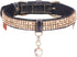 PetsHome Cat Collar, Dog Collar, Bling Rhinestones, Premium PU Leather with Pendant, Adjustable for Cat and Small Dog