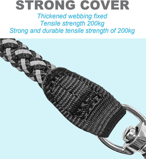 2/3/4/6/10 Foot Reflective Dog Leash - Strong Nylon Braided Heavy Duty Dog Training Leash for Large Medium Small Dogs