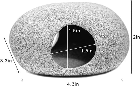 Aquarium Decoration Rock Caves, Hideaway for Shrimp Cichlid Breeding, Professional Decor for Territorial Fish (2 PIECES
