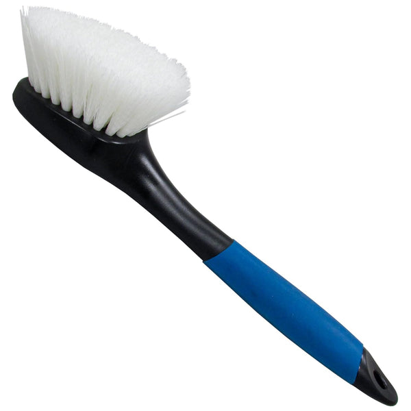 STAR BRITE Stiff Deck Brush with Long Handle - Heavy-Duty Marine-Grade Scrubber