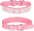 Rhinestone Dog Collar, Bling Diamond Crystal Sparkly Collar for XXS to Medium Girls Dogs and Female Kittens