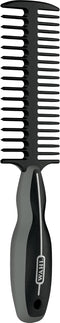 WAHL Professional Animal Mane & Tail Brush - Ergonomic Black Braiding Comb (#858708) for Grooming