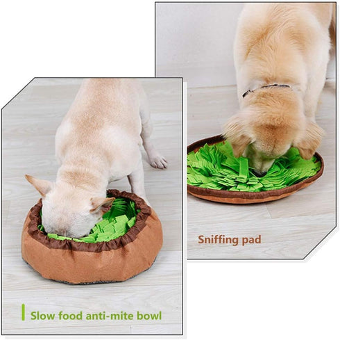 AWOOF Pet Snuffle Mat for Dogs - Interactive Feed Game for Boredom, Encourages Natural Foraging Skills for Dogs