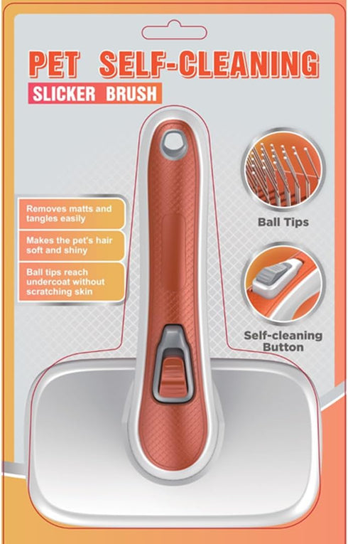 PET SELF-Cleaning Slicker Brush