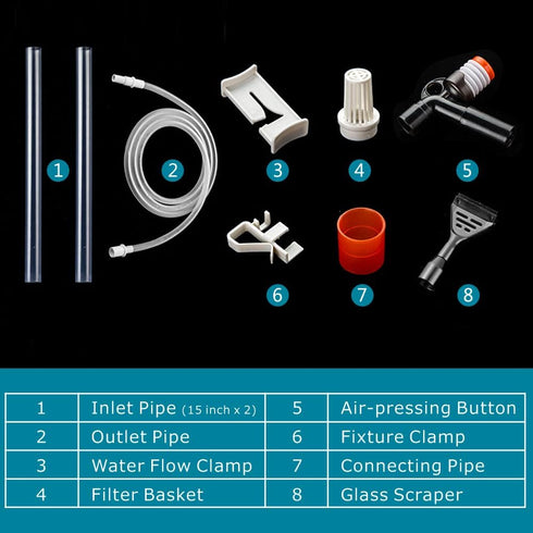 PULACO Quick Water Changer Aquarium Gravel Cleaner, Fish Tank Sand Cleaner Kit with Free Brush and Air-Pressing Button