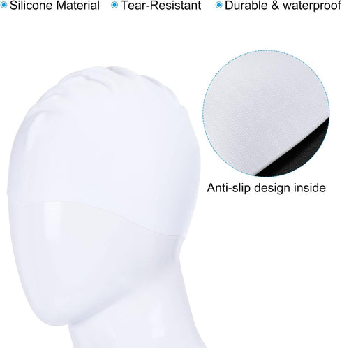 PATIKIL Waterproof Silicone Swim Cap, Non-Slip Adult Swimming Hat for Men and Women Swim Training Racing
