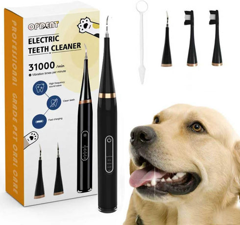 Opdent Dog Plaque and Tartar Remover - Dog Tooth Brushing Kit Electric Toothbrush
