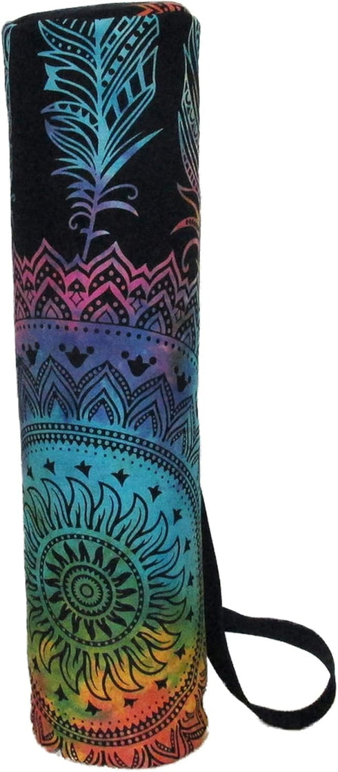 INDIAN CRAFT CASTLE ICC Yoga Mat Bag, Yoga Mat Bag Carrier Full-Zip Exercise Yoga Mat Carry Bag for Women Men with Multi-Functional Storage Pockets and Adjustable Shoulder Strap