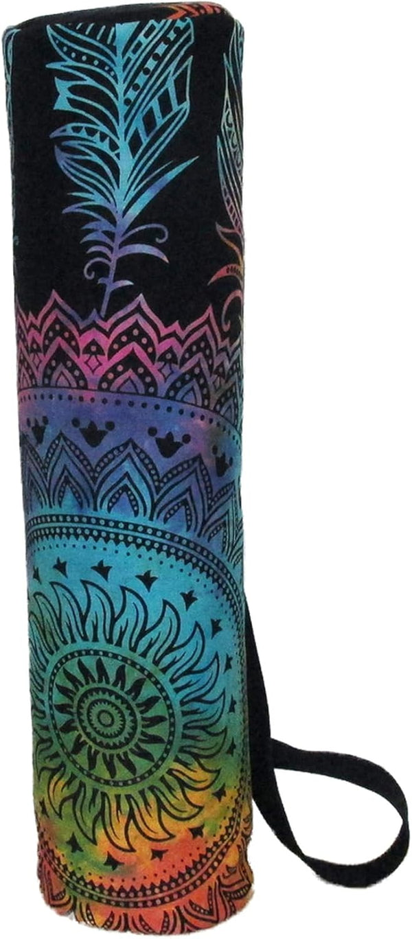 INDIAN CRAFT CASTLE ICC Yoga Mat Bag, Yoga Mat Bag Carrier Full-Zip Exercise Yoga Mat Carry Bag for Women Men with Multi-Functional Storage Pockets and Adjustable Shoulder Strap