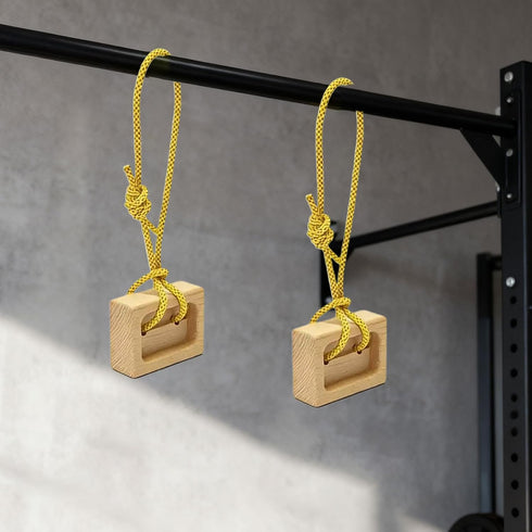 Generic 1 Hangboard Rock Climbing - Pair Wooden Fingerboard Pull Up Board, Grip Strength Trainer for Climbers, Indoor