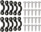 Kayak Pad Eye Kit, 10pcs Tie Down Loops Deck Rigging with Nylon Padeye & Stainless Steel Screws for Canoe & Kayaking