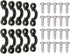 Kayak Pad Eye Kit, 10pcs Tie Down Loops Deck Rigging with Nylon Padeye & Stainless Steel Screws for Canoe & Kayaking