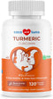 Turmeric for Dogs - 120 Chewable Tablets for Anti-Inflammatory Pain Relief & Joint Support