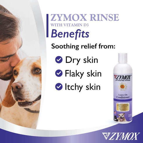 Pet King Brands D3 12oz ZYMOX Leave-in Conditioner with Vitamin for Cats & Dogs
