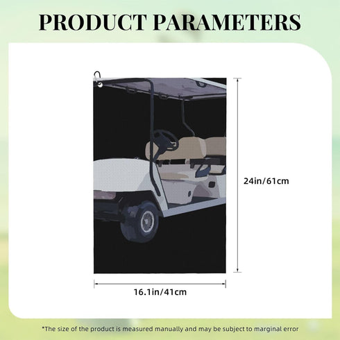 Loklneyk 16x24 Inch Let's Roll Golf Cart Microfiber Golf Towel with Carabiner Clip, Absorbent Waffle Weave Towel