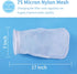 ZCONIEY Large Aquarium Filter Bags, 7" Opening x 17" Long Nylon Filter Socks, 75 Micron Felt Filtration, 2 Pack