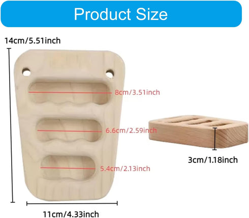 BUBEFSKD Finger Strengthening Board Compacts Wood Climbing Board Portables Fingerboard For Rock Climbing Training