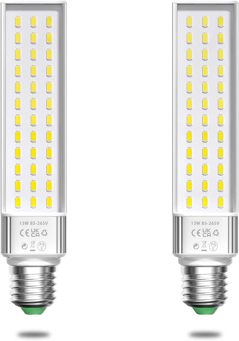 Aluxcia E26 Aquarium Light Bulbs Daylight 5500K, 2-Pack (Remove/Bypass The Ballast)