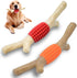 SCHITEC Dog Chew Toy for Aggressive Chewers, Tough Big Nylon & Rubber Teething Stick with Real Bacon Flavor