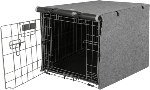 Dog Crate Cover, Fits 24 Inch Dog Crate, Double Door Polyester Cover for Indoor Outdoor Protection