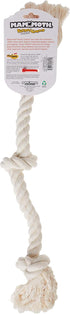 Mammoth Flossy Chews Natural Cotton Rope Dog Toys - Premium White Knot Tug Toy for Medium to Large Dogs - Large 25"