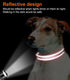 Joytale Reflective Dog Collar, Adjustable Soft Neoprene Padded Nylon for Large Dogs, Neon Pink, L