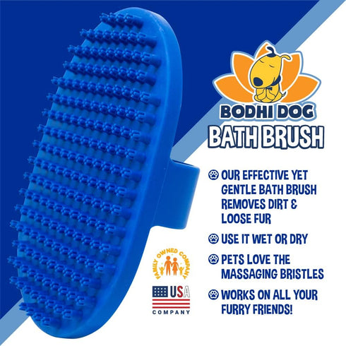 Bodhi Dog Shampoo Brush and Oatmeal Shampoo & Conditioner Bundle for Cats & Dogs, Quality Dog Wash Brush