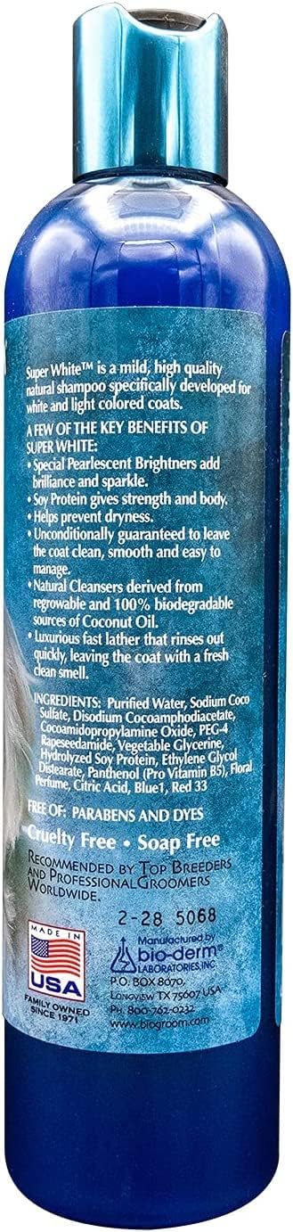 Bio-Groom Super White Dog Shampoo, Whitening Pet Shampoo, Cruelty-Free, Made in USA, Coat Brightener, 12 fl oz 3-Pack