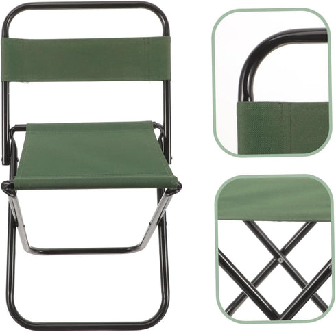 Toddmomy Portable Folding Chair Compact Outdoor Fishing Stool for Camping Travel Picnics Lightweight Space-Saving