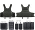 Tactical Vest for Men, Black Molle Airsoft Vest and Cap, Protective Equipment, Tactical Gear