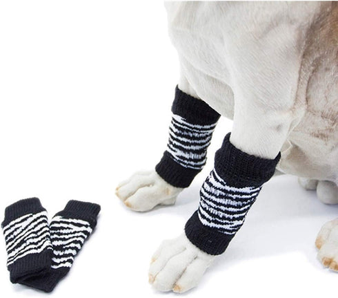 ROZKITCH 4PCS Dog Elbow Pads, Breathable Protective Wrap for French Bulldog, Cocker Spaniel, Beagle, Black L