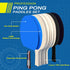 Ping Pong Paddles Set of 4, Premium Table Tennis Rackets, 3-Star Balls (8) with Paddle Case