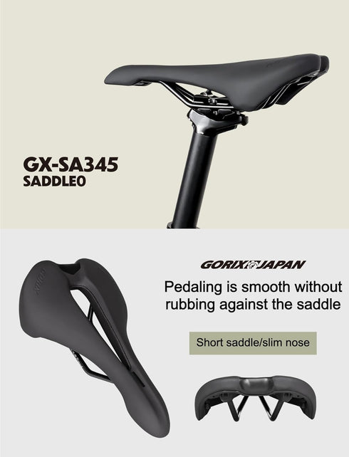 GORIX Bike Short Saddle Seat, Lightweight Comfortable Cushion for MTB Road Bicycle (GX-SA345)