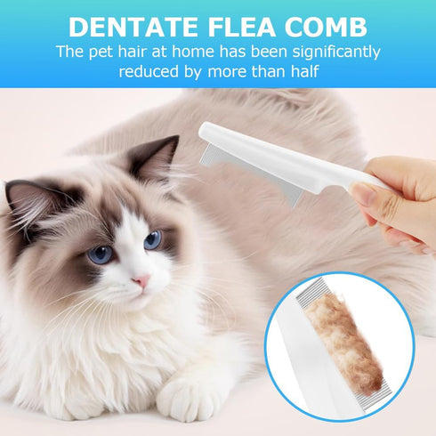 Kakalote 20"- 55" 2pcs Comb(3pc Sets) Carpet Rake for Pet Hair Removal, Adjustable Long Handle Cat Dog Fur Rakes