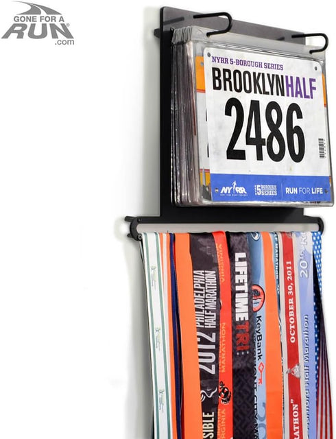 Gone For a Run BibFOLIO Plus Race Bib Holder and Medal Hanger Display for Runners