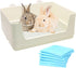 Fhiny Large Rabbit Litter Box for Cage, Plastic Guinea Pig Ltter Pan