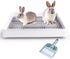 Petlex 22x18 inches Rabbit Litter Box with Grate, Extra Large Rabbit Litter