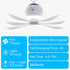 Portable Camping Fan with LED Lantern, Rechargeable Ceiling Fan with Remote Control for Tent and RV