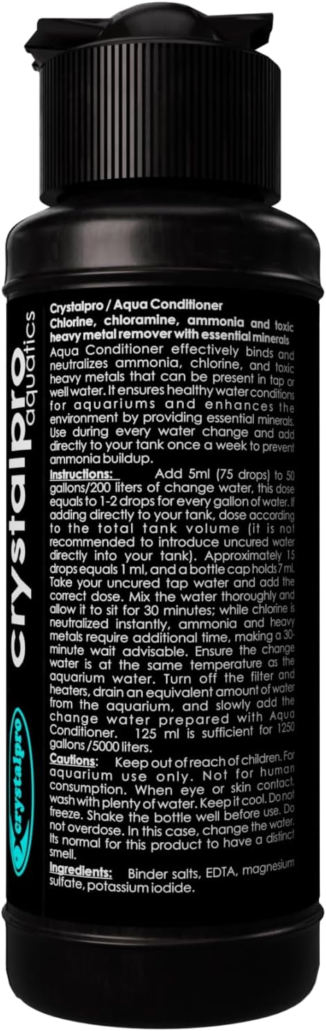 1250 Ammonia 4.2 Oz Crystalpro Aqua Conditioner - Treats Gallons - Aquarium Water Conditioner - Neutralizes Chlorine