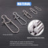 Glarks 250Pcs Strong Stainless Steel Duo Lock Snaps & Swivel Rings - Fishing Lure Hook Connector Assortment Kit