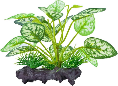 Reptile Artificial Plants - Terrarium Decorations Supplies, Amphibian Habitat Hideout Tank Accessories, Rainforest