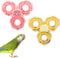 MinrzPet 2 Pack Spinning Bird Toy, Bird Cage Accessories, Interactive Enrichment Chewing Exercise