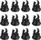 AQUANEAT 12 Pack Black Aquarium Suction Cup Clips, for Heater, Tubing Hose, Plant, Decoration (Middle 1").