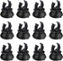 AQUANEAT 12 Pack Black Aquarium Suction Cup Clips, for Heater, Tubing Hose, Plant, Decoration (Middle 1").