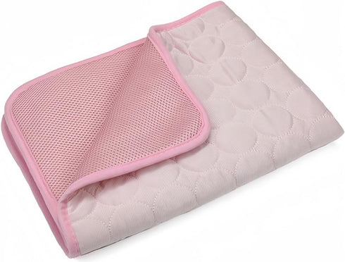 Portable Summer Dog Cooling Mat, Washable Water-Absorbent Pet Cooling Pad, Ice Silk Self-Cooling Mat for Dog (Pink,