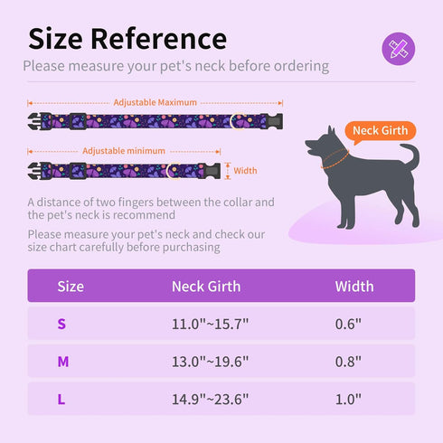 Adjustable Dog Collar with Buckle for Cute Girl and Boy Dogs, Soft and Fancy with Flower Design for Small, Medium, and