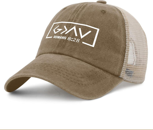 God is Greater Than The Highs and Lows Dad Hat, Trendy Women Trucker Hat with Mesh Cap for Summer
