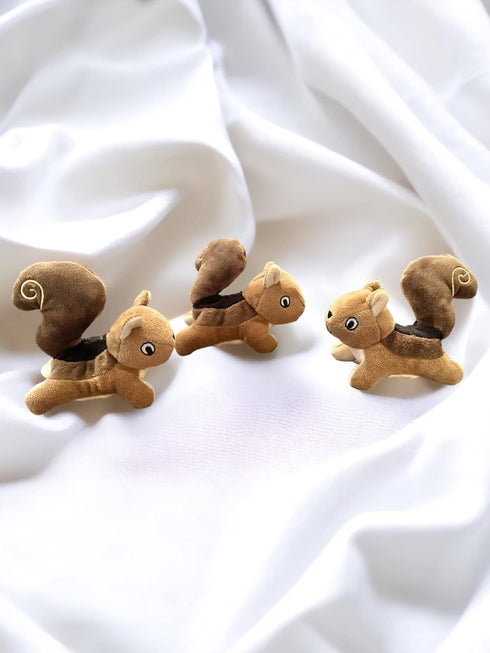 Hide and Seek Dog Toy, Stuffed Animal Tree House, Burrow Toy for Small Dogs (Replacement Animals, Squirrel)