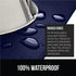 Gorilla Grip 100% Waterproof Raised Edge Silicone Pet Feeding Mat - 16x10, Navy, Protects Floors